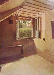 Pietro Bouvier: Studio d’ambiente, anno 1895, cm. 70 x 50, Galleria d’Arte Moderna, Milano.